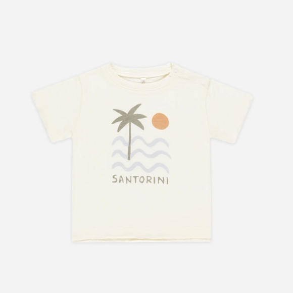 NWT Rylee+Cru Raw Edge Tee || Santorini 2-3Y - Picture 1 of 1